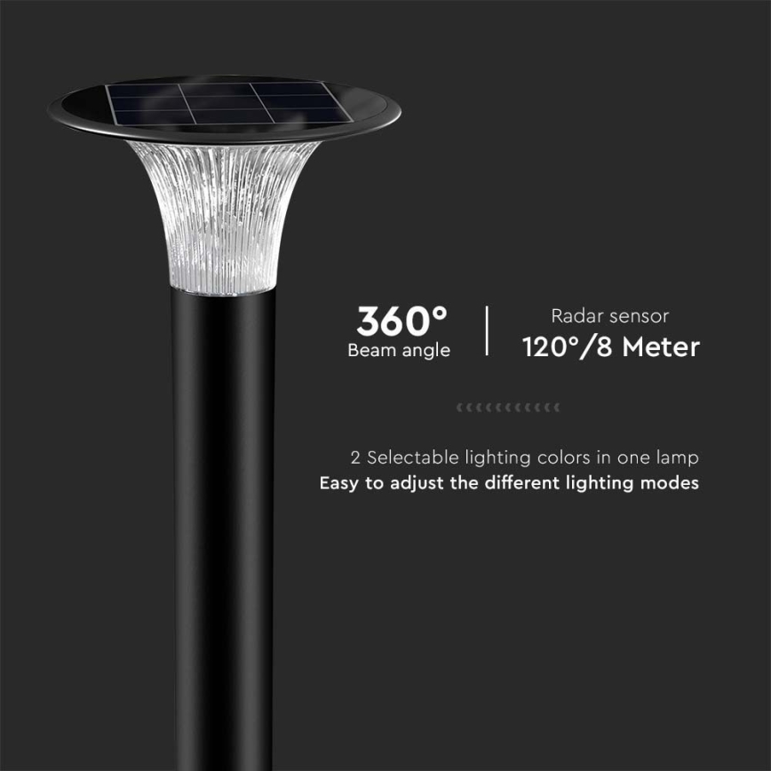 LED Solar lamp met sensor LED/15W/3,2V 4000K/6000K IP65