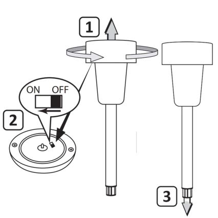 LED Solar lamp STIK LED/1,2V 40 mAh IP44