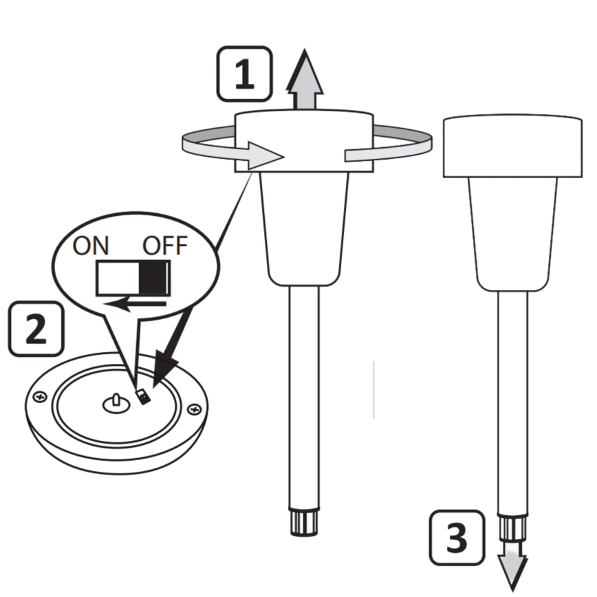 LED Solar lamp STIK LED/1,2V 40 mAh IP44
