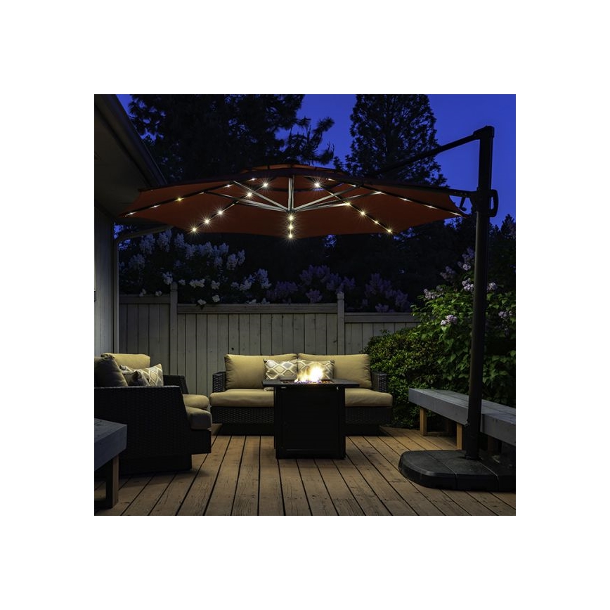LED Solar lichtketting 72xLED/1,2V parasolverlichting IP44