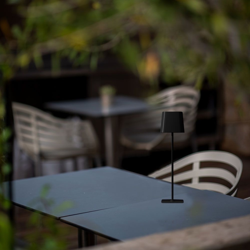 LED Solar dimbaar magnetic aanraken rechargeable tafellamp LED/5W/5V 3000-6000K 3600 mAh IP65 zwart