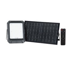 LED Solar Schijnwerper LED/15W/3,7V IP65 4000K zwart + afstandsbediening