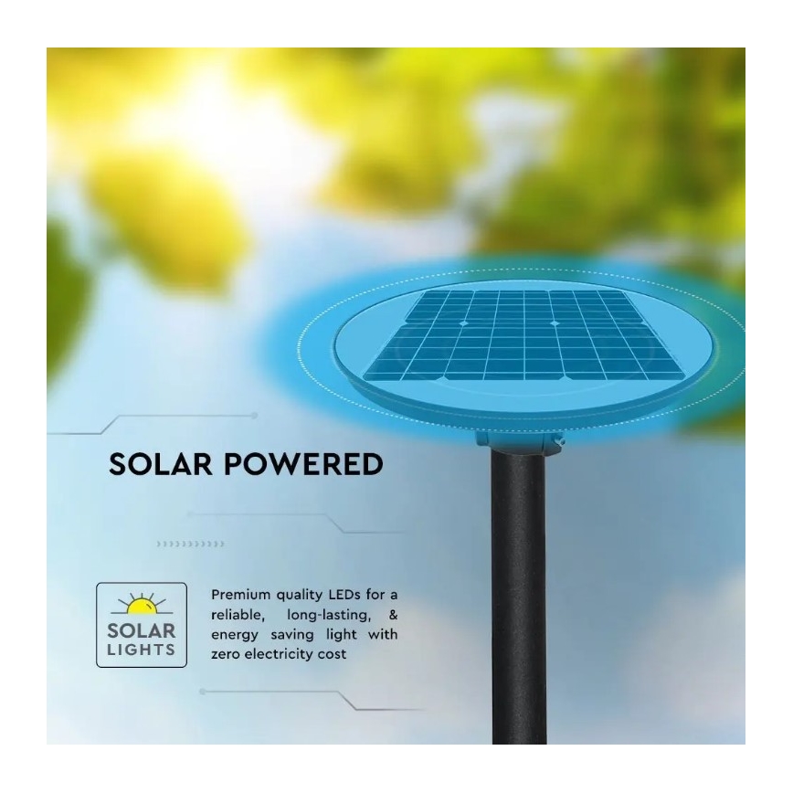LED Solar Straat Lamp met Sensor LED/10W/3,2V 6500K IP65 + afstandsbediening