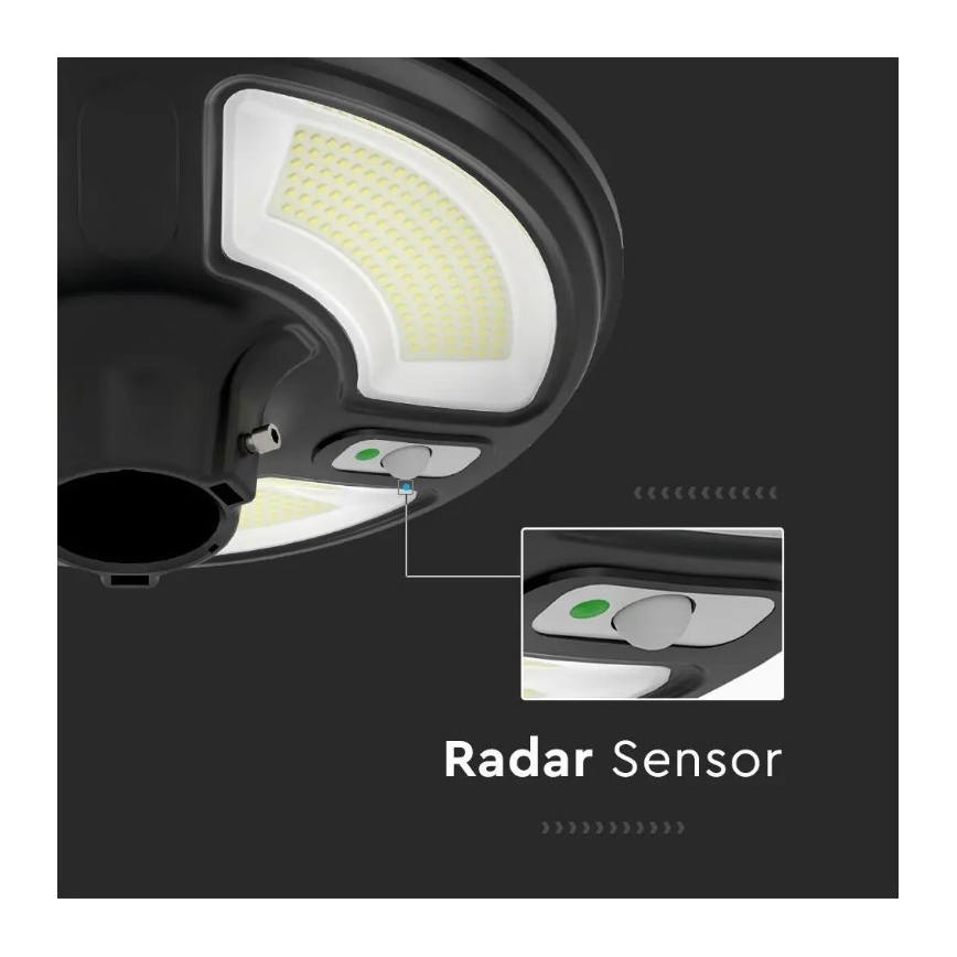 LED Solar Straat Lamp met Sensor LED/10W/3,2V 6500K IP65 + afstandsbediening