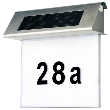 LED Solar verlicht huisnummer LED/2x0,07W/2,4V 1200 mAh IP44