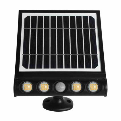 LED Solar wand lamp met bewegings- en schemersensor LED/8W/3,7V 4000 mAh 4000K IP65