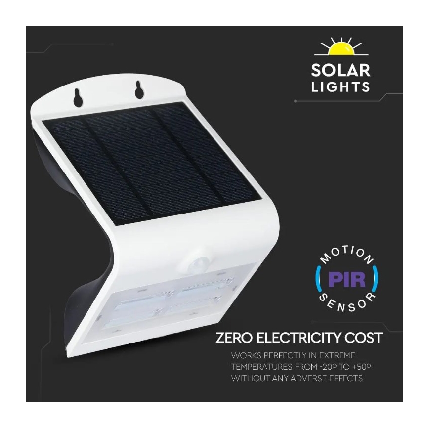 LED Solar Wand Lamp met Sensor LED/3W/3,7V 3000/4000K IP65 wit