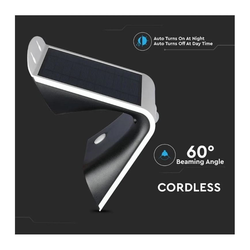 LED Solar Wand Lamp met Sensor LED/3W/3,7V 3000/4000K IP65 wit