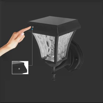 LED Solar wandlamp 3in1 LED/2W/5,5V 3000K/6000K IP65