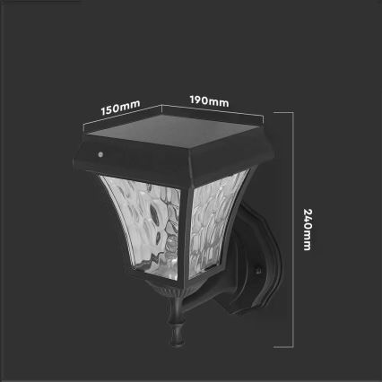 LED Solar wandlamp 3in1 LED/2W/5,5V 3000K/6000K IP65