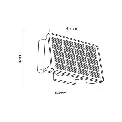 LED Solar wandlamp ALF LED/4W/3,2V 3000K IP54 zwart