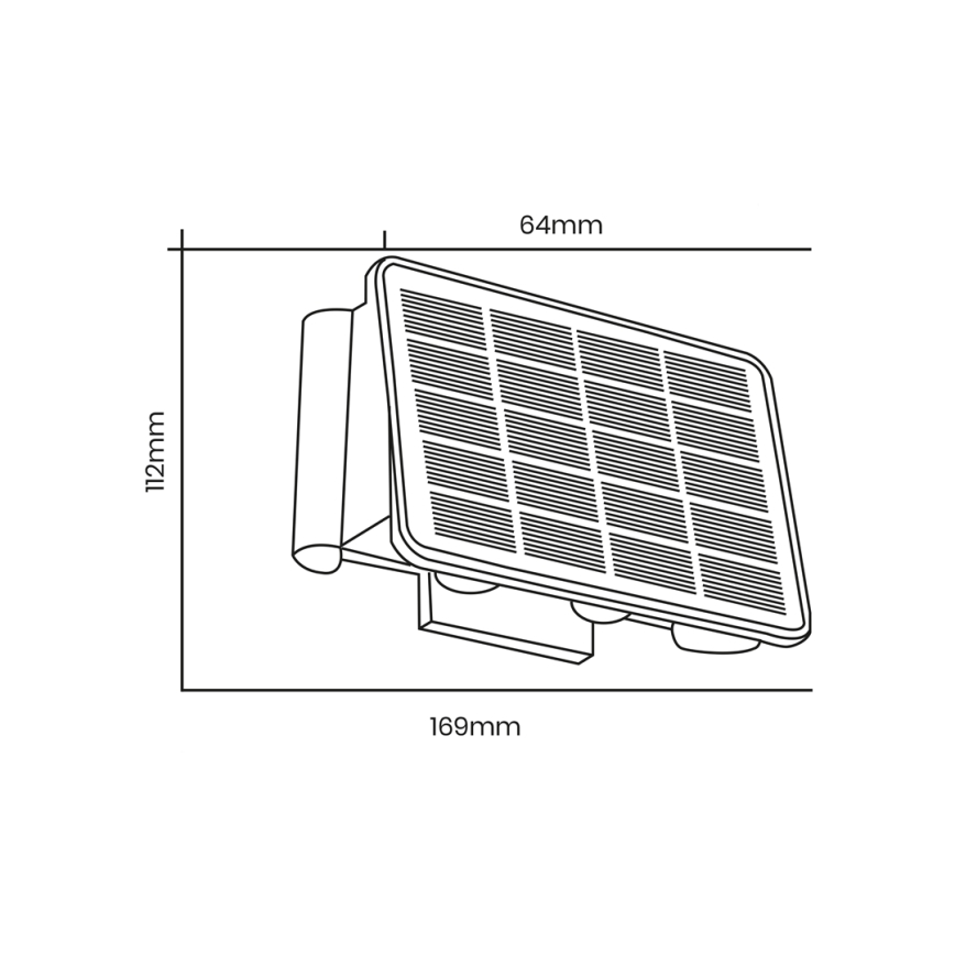 LED Solar wandlamp ALF LED/4W/3,2V 6000K IP54 zwart