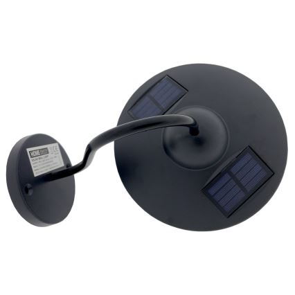 LED Solar wandlamp LED/0,5W/1,2V IP44 zwart