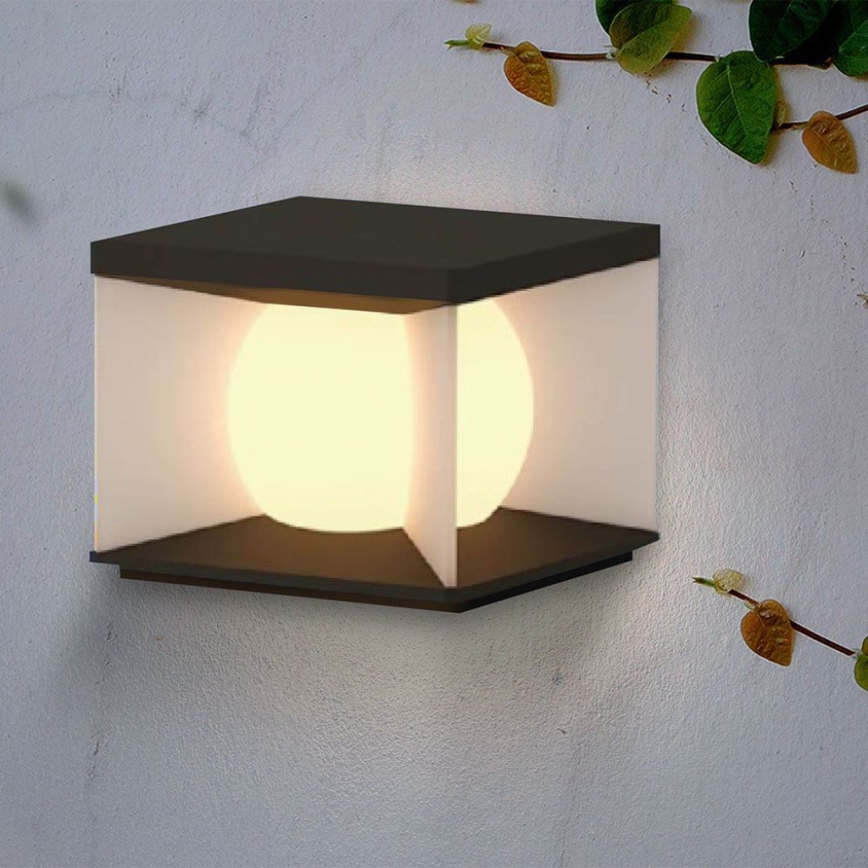LED Dimbaar zonne- wandlamp LED/8W/3,7V IP65 3000K + afstandsbediening