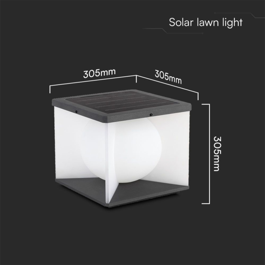 LED Dimbaar zonne- wandlamp LED/8W/3,7V IP65 3000K + afstandsbediening