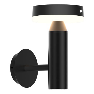 LED Solar wandlamp met sensor GWINEA LED/4,5W/3,7V IP44 zwart