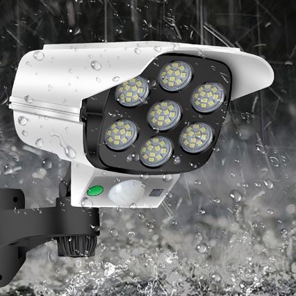 LED Solar dummy beveiligingscamera met sensor KAMERA LED/1W/3,7V 1200 mAh IP44 + afstandsbediening