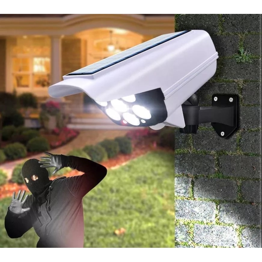 LED Solar dummy beveiligingscamera met sensor KAMERA LED/1W/3,7V 1200 mAh IP44 + afstandsbediening