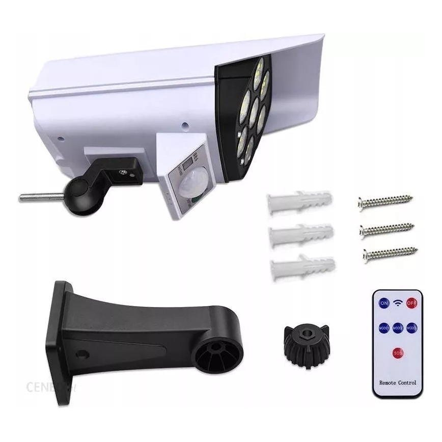 LED Solar dummy beveiligingscamera met sensor KAMERA LED/1W/3,7V 1200 mAh IP44 + afstandsbediening