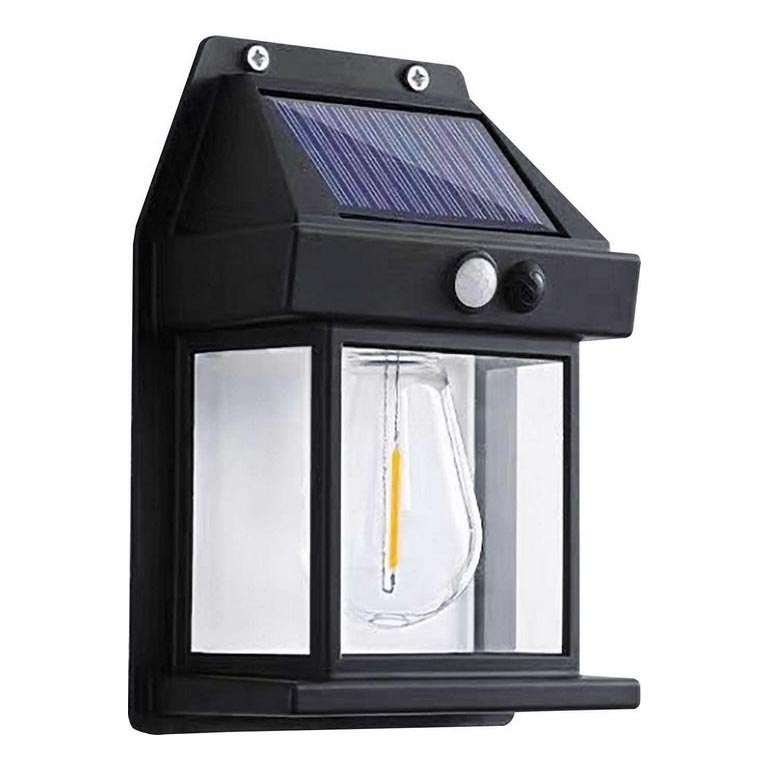 LED Solar wandlamp met sensor LANTER LED/1W/3,7V 1200 mAh IP44 zwart