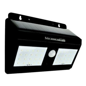 LED Solar wandlamp met sensor LED/1,2W/3,7V 6500K IP65