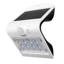 LED Solar wandlamp met sensor LED/1.5W/3,7V IP65 wit