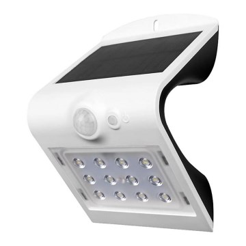 LED Solar wandlamp met sensor LED/1.5W/3,7V IP65 wit