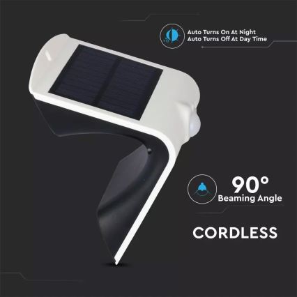 LED Solar wandlamp met sensor LED/1.5W/3,7V IP65 1200 mAh