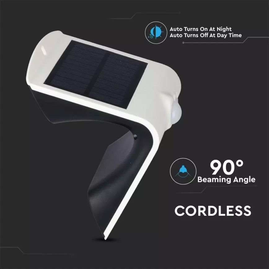 LED Solar wandlamp met sensor LED/1.5W/3,7V IP65 1200 mAh