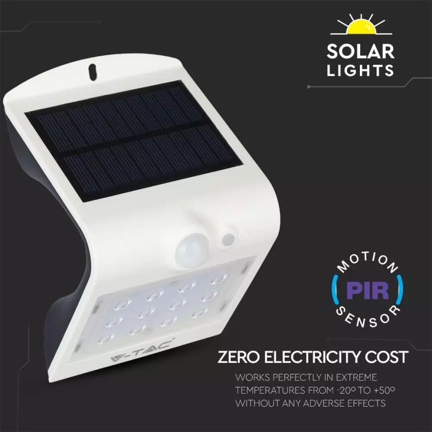 LED Solar wandlamp met sensor LED/1.5W/3,7V IP65 1200 mAh