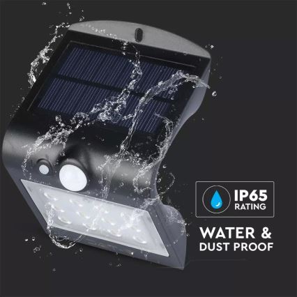LED Solar wandlamp met sensor LED/1.5W/3,7V IP65 1200 mAh