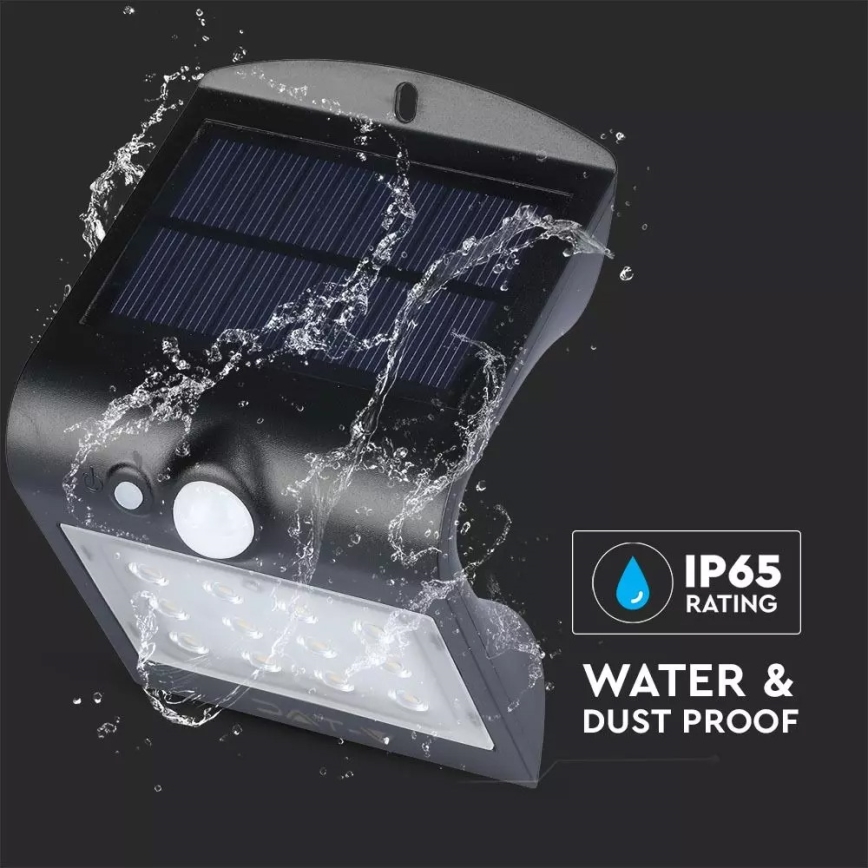 LED Solar wandlamp met sensor LED/1.5W/3,7V IP65 1200 mAh