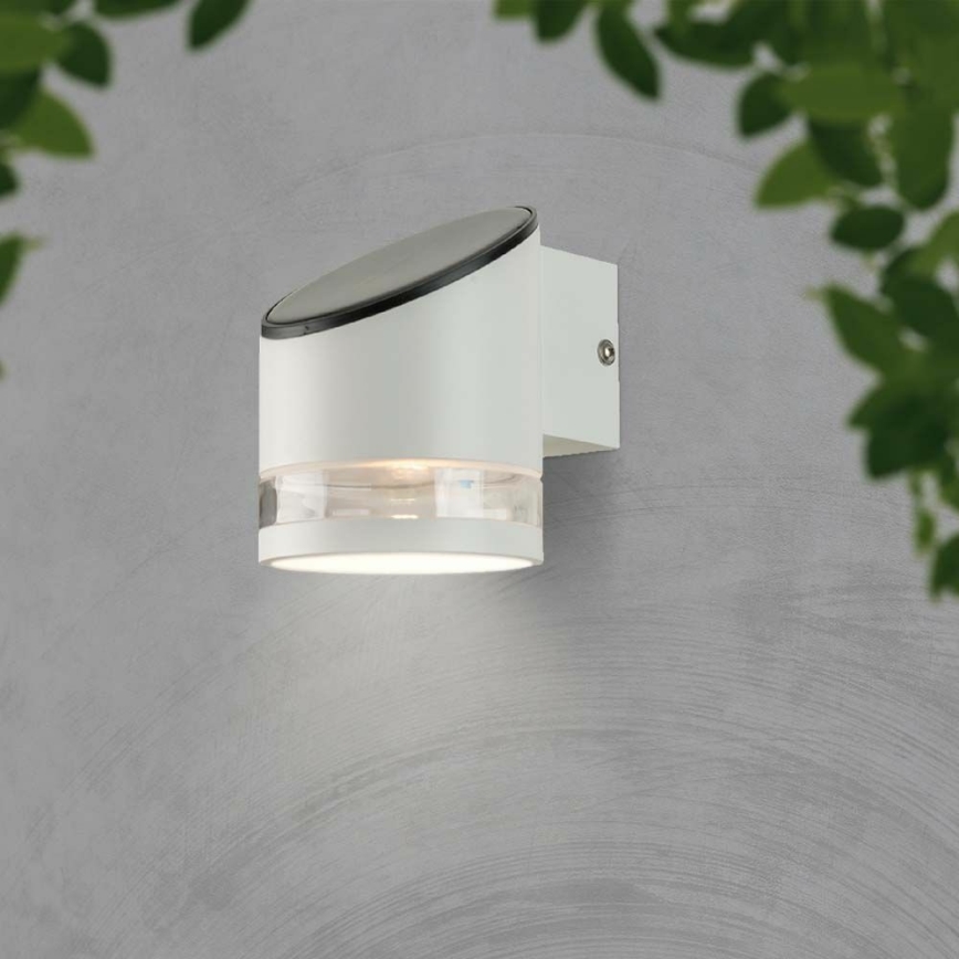 LED Solar wandlamp met sensor LED/1W/3,7V IP54 3000K 1200 mAh wit