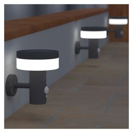 LED Solar wandlamp met sensor LED/2W/3,7V 1200 mAh IP44