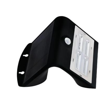 LED Solar wandlamp met sensor LED/3W/3,7V 3000/4000K IP65 zwart