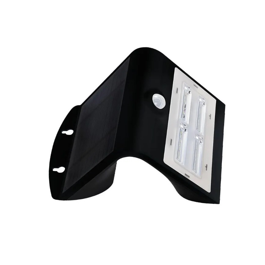 LED Solar wandlamp met sensor LED/3W/3,7V 3000/4000K IP65 zwart
