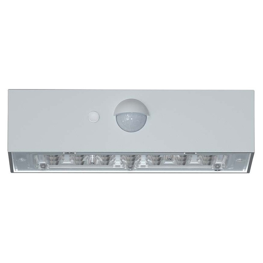 LED Solar wandlamp met sensor LED/3W/3,7V 3000K/4000K IP65 wit