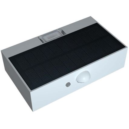 LED Solar wandlamp met sensor LED/3W/3,7V 3000K/4000K IP65 wit