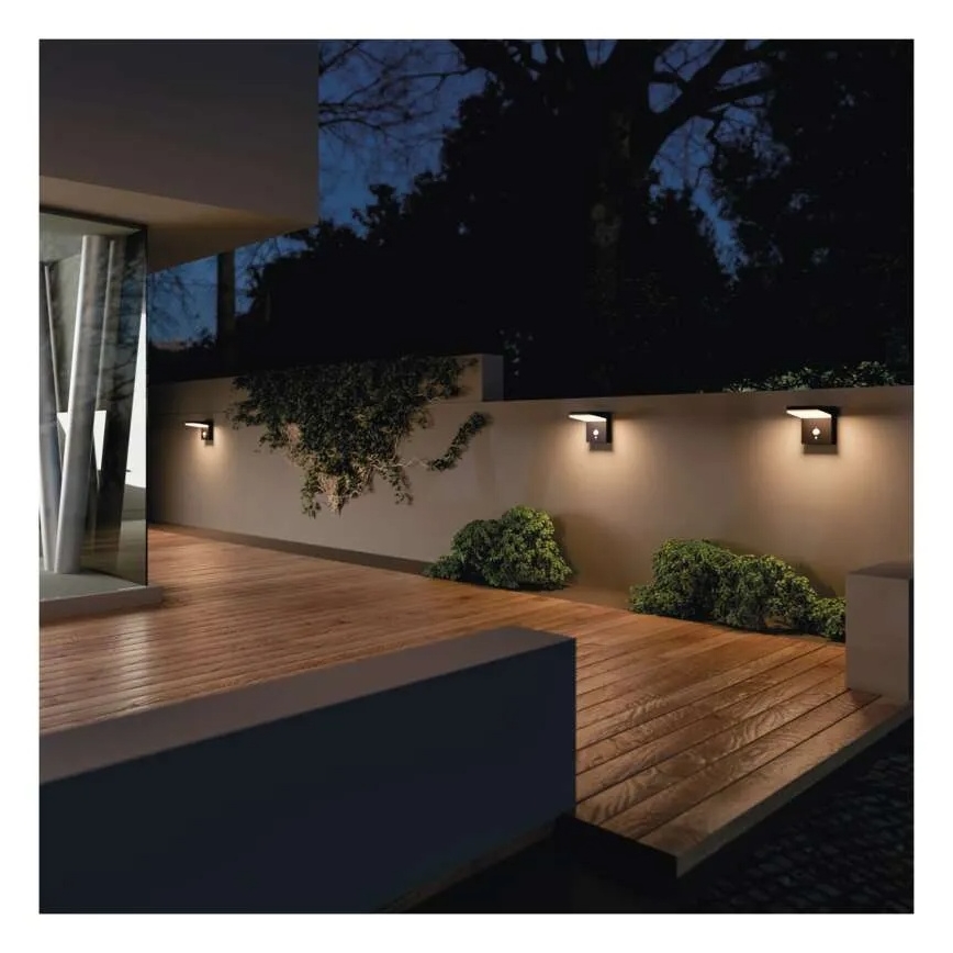 LED Solar wandlamp met sensor LED/4,4W/3,7V 2200 mAh IP44