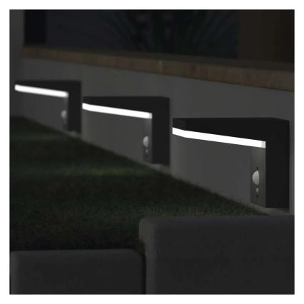 LED Solar wandlamp met sensor LED/4,4W/3,7V 2200 mAh IP44