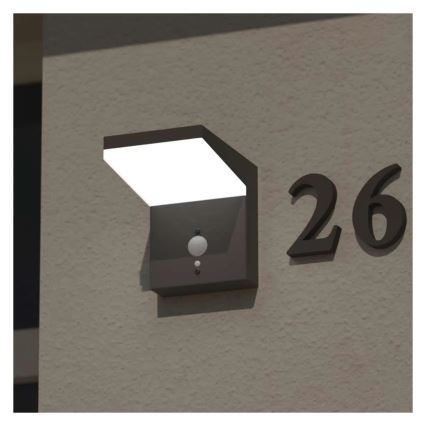 LED Solar wandlamp met sensor LED/4,4W/3,7V 2200 mAh IP44