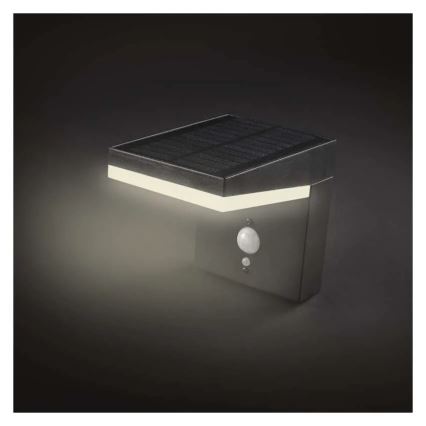 LED Solar wandlamp met sensor LED/4,4W/3,7V 2200 mAh IP44