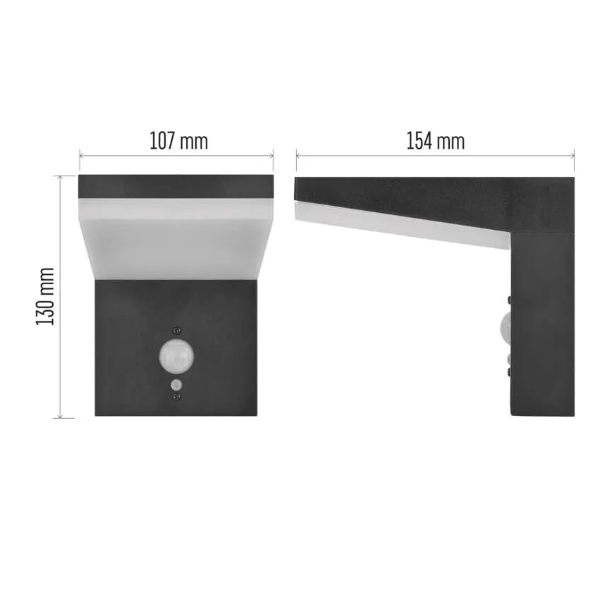 LED Solar wandlamp met sensor LED/4,4W/3,7V 2200 mAh IP44