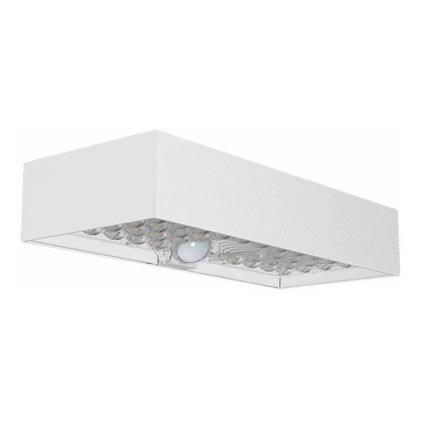 LED Solar wandlamp met sensor LED/6W/3,7V IP65 4000K 3000 mAh wit
