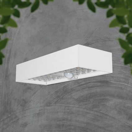 LED Solar wandlamp met sensor LED/6W/3,7V IP65 4000K 3000 mAh wit