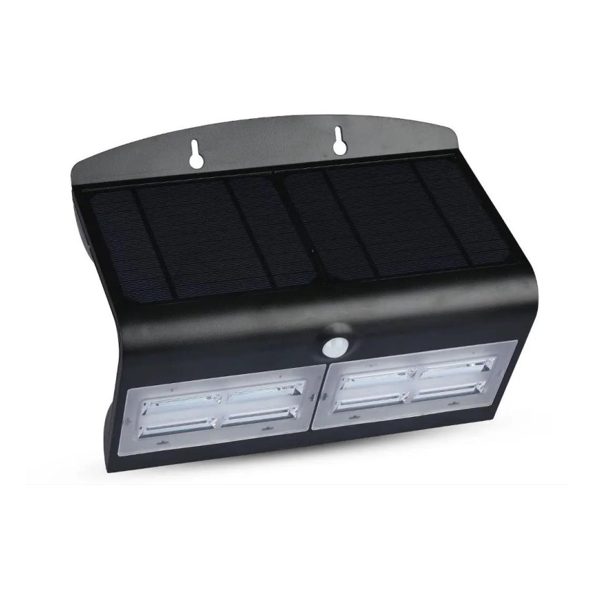 LED Solar wandlamp met sensor LED/7W/3,7V 4000K IP65 zwart