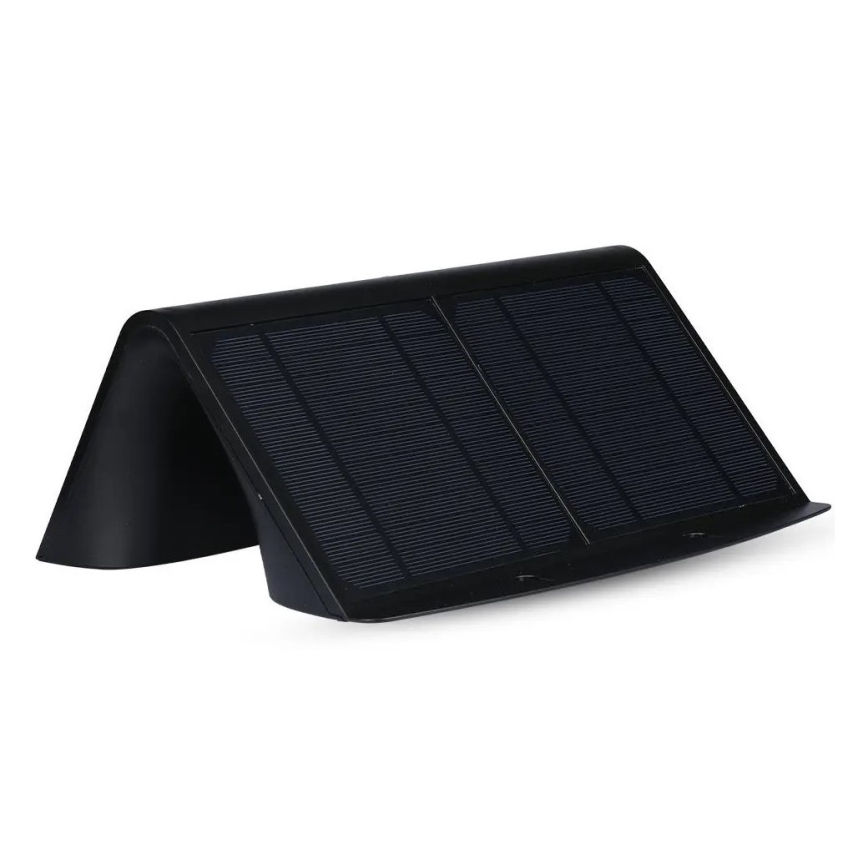 LED Solar wandlamp met sensor LED/7W/3,7V 4000K IP65 zwart