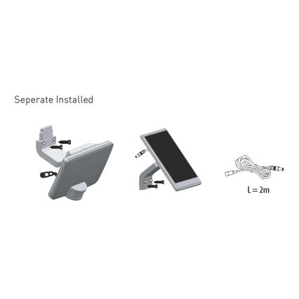 LED Solar wandlamp met sensor LED/8W/3,7V 2000 mAh IP54