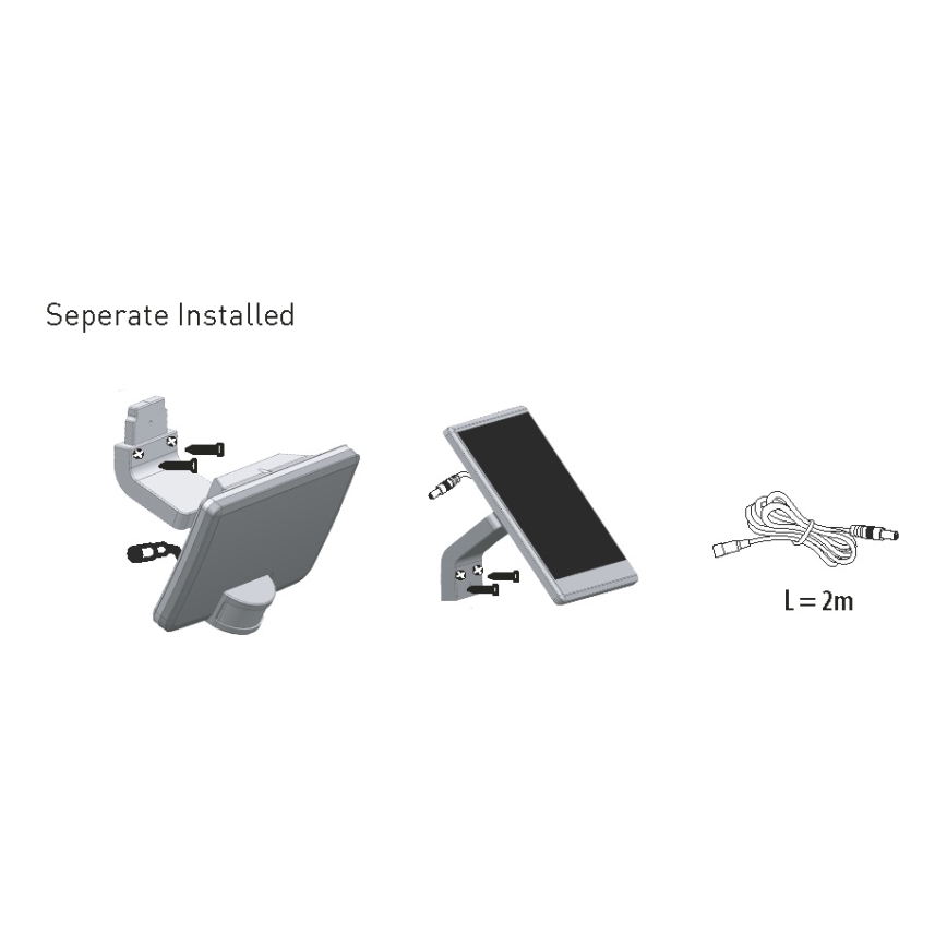 LED Solar wandlamp met sensor LED/8W/3,7V 2000 mAh IP54