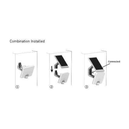 LED Solar wandlamp met sensor LED/8W/3,7V 2000 mAh IP54
